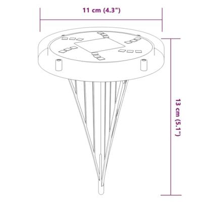 VidaXL Grondlampen 4 st solar met grondpennen warmwit VidaXL Grondlampen 4 st solar met grondpennen warmwit