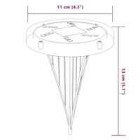 VidaXL Grondlampen 4 st solar met grondpennen warmwit - thumbnail