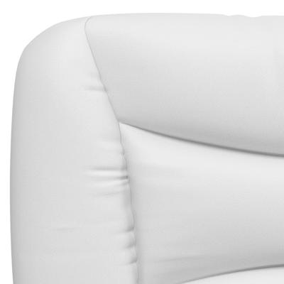 Bedframe met LED-verlichting kunstleer wit en zwart 140x200 cm