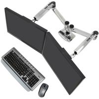 Ergotron LX Dual Arm Side by Side Desk Mount Monitor-tafelbeugel Aantal monteerbare displays: 2 Display(s) 38,1 cm (15) - 68,6 cm (27) Aluminium In hoogte - thumbnail