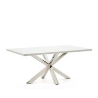 Kave Home Eettafel 'Argo' Melamine, 180 x 100cm, kleur Wit - thumbnail