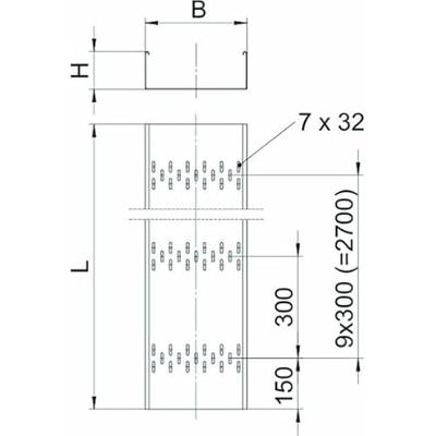 OBO Bettermann 6061985 Kabelgoot (l x b x h) 3 m x 300.00 mm x 110.00 mm Zink 3 m