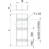 OBO Bettermann 6061985 Kabelgoot (l x b x h) 3 m x 300.00 mm x 110.00 mm Zink 3 m - thumbnail