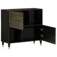 Bijzetkast 80x33x75 cm massief mangohout - thumbnail