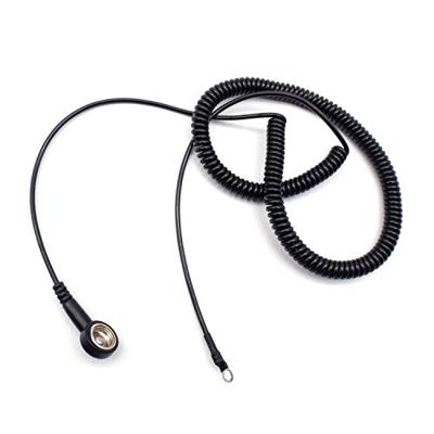 Quadrios ESD-aardingskabel 3.60 m Drukknop 10 mm, Ringkabelschoenaansluiting