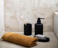 Tandenborstelhouder Andrea House Zwart Mat Hars (Ø 7 x 9,5 cm) - thumbnail