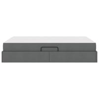 Opbergbed met matras Donkergrijs 140 x 190 cm Polyester - thumbnail
