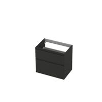 INK - Onderkast 2 Laden Greeploos Gelakt 45gr A-symmetrisch - 700x450x650 Mm - Mat Antraciet - thumbnail