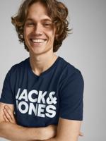 JACK & JONES ESSENTIALS T-shirt Jjecorp met logo donkerblauw - thumbnail