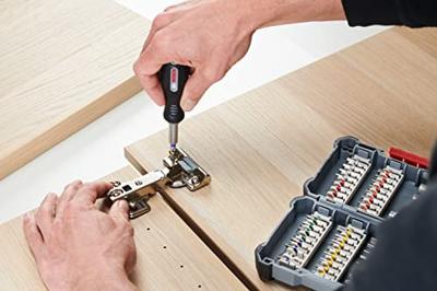 Bosch Accessoires 44+1 delige schroefbitset en doppen in cassette - 2607017692