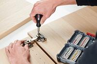Bosch Accessoires 44+1 delige schroefbitset en doppen in cassette - 2607017692 - thumbnail