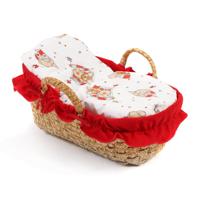 Gevlochten poppen draagmand - Olifant Rood - thumbnail
