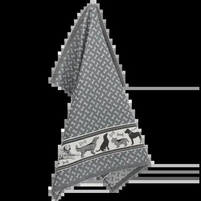 Bunzlau Castle Bunzlau Castle Dogs theedoek 65x65 Anthracite