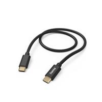 Hama Oplaadkabel Fabric USB-C - USB-C 1,5 M Nylon Zwart - thumbnail