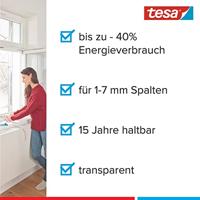 Tesa Tochtband - o profiel - 6m x 1-7mm - transparant - thumbnail