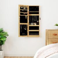 Sieradenkast met spiegel en LED wandgemonteerd - thumbnail