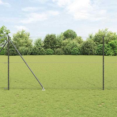 VidaXL Afrasteringspaal grijs 10 x 1,6 m (25 mm gaas) staal en pvc