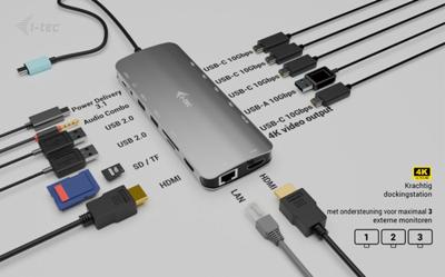 i-tec USB-C Metal Nano 3 140W dock - thumbnail