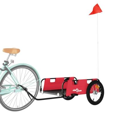 Fietstrailer oxford stof en ijzer rood Fietstrailer oxford stof en ijzer rood