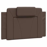 Bed met matras kunstleer bruin 90x200 cm - thumbnail