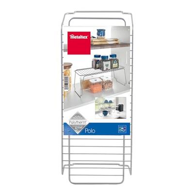 Metaltex Stapelrek 19x18x45 cm Zilver