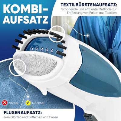 Clatronic DB 3717 Stoomontkreuker Wit, Blauw 1100 W