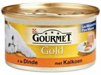 Gourmet Gold Mousse Kattenvoer nat met Kalkoen bij Jumbo - thumbnail
