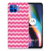Motorola Moto G 5G Plus TPU bumper Waves Pink - thumbnail