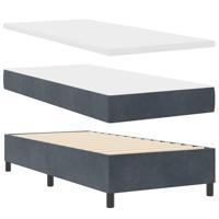 Boxspringbed met matras fluweel donkergrijs 100x200 cm - thumbnail