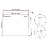 Rolgordijn verduisterend 150x150 cm stofbreedte 146,6 cm beige - thumbnail