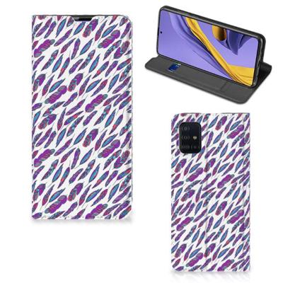 Samsung Galaxy A51 | Hoesje met Magneet | Feathers Color Samsung Galaxy A51 | Hoesje met Magneet | Feathers Color