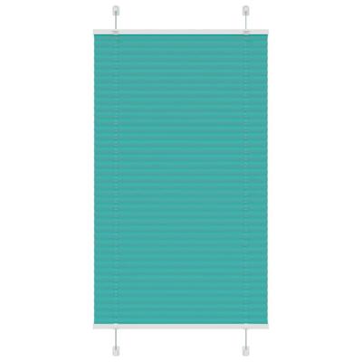 VidaXL Plissé rolgordijn 80x100 cm stofbreedte 79,4 cm petrol groen VidaXL Plissé rolgordijn 80x100 cm stofbreedte 79,4 cm petrol groen