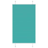 VidaXL Plissé rolgordijn 80x100 cm stofbreedte 79,4 cm petrol groen - thumbnail