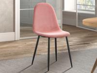 Stoel BOYA fluweel roze - thumbnail