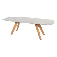 4SO Montana Tafelframe Teak Met Montana Tafelblad Ceramic Terrazzo 240 x 103 cm - 4so - thumbnail