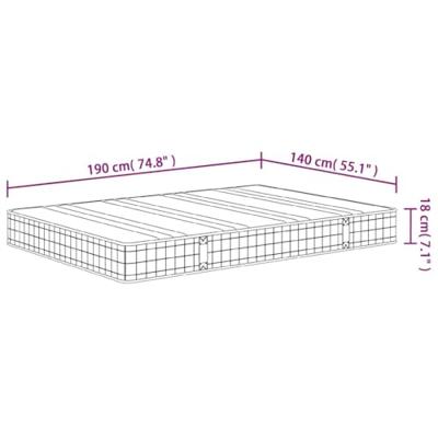 Binnenveringmatras middelhard 140x190 cm