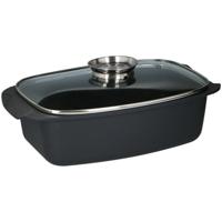 Alpina Braadslee met Glazen Deksel 5.5L 39.5x22.5x10.8 cm Zwart - thumbnail