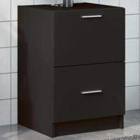 Wastafelkast 40x37x59 cm bewerkt hout zwart - thumbnail