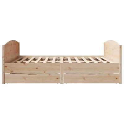 Bedframe zonder matras massief grenenhout 200x200 cm