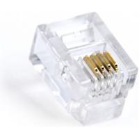 Gembird MP-6P4C/100 kabel-connector Goud, Transparant - thumbnail