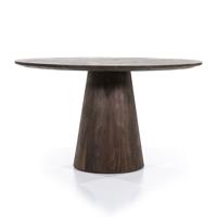 Eleonora Ronde Eettafel 'Aron' Mangohout, kleur Bruin, 130cm - thumbnail