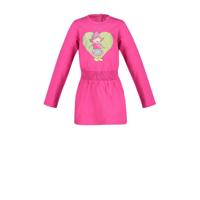 Fien & Teun jurk Nel met printopdruk roze - thumbnail