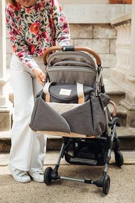 Luiertas - BEABA - SYDNEY - Donkergrijs