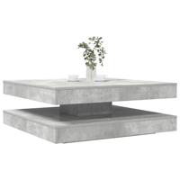 Salontafel 360 graden draaibaar 90x90x34,5 cm betongrijs - thumbnail