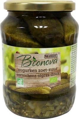 Bionova Augurken zoet zuur bio 670 Gram Bionova Augurken zoet zuur bio 670 Gram