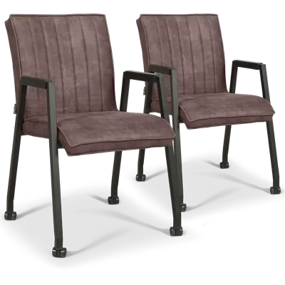 Armstoel Lucy - Otis Donkerbruin