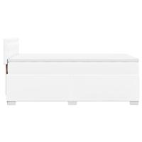 Boxspring met matras kunstleer wit 100x200 cm - thumbnail