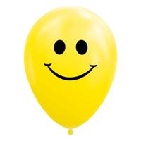 Globos Ballonnen smile geel 30cm, 8st. - thumbnail