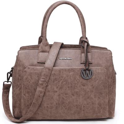 Chique handtas schoudertas PU ISABELLA Cognac