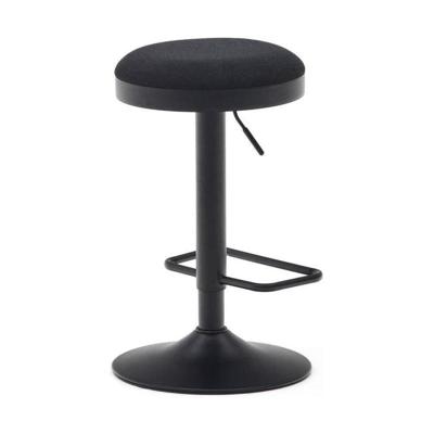 Kave Home Barkruk 'Zaib' Chenille, kleur Zwart